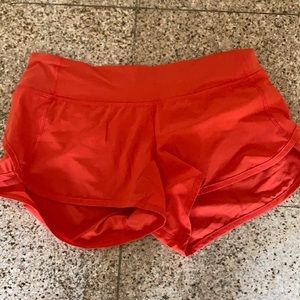 orange lulu shorts